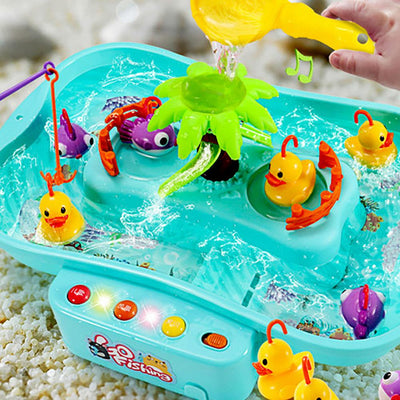 Kids Electric Rotating Fishing Game Toy Set
