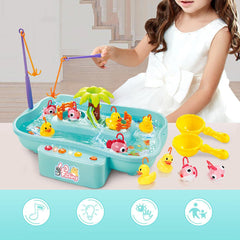 Kids Electric Rotating Fishing Game Toy Set