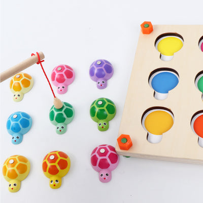 Montessori Fishing Turtle Memory Game for Kids