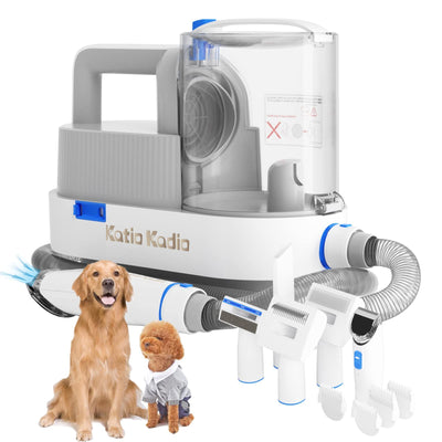 Dog Grooming Vacuum Kits with Multiple Tools - Electric Clipper Hair Dematting and Shedding 2.5L Large Capacity Dustbin 10Kpa Suction Low Noise - Pet Hair Solution for Dogs and Cats Pet Gifts