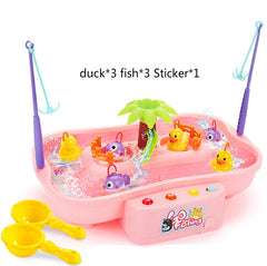 Kids Electric Rotating Fishing Game Toy Set